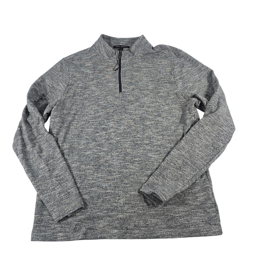 Robert Barakett Crestwood LS Half Zip Pullover Grey Marled RB32224 Mens Large